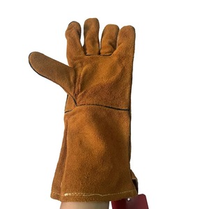 Guantes de Seguridad de Cuero Vacuno Dividido Impermeables Personalizados para Soldadura, Trabajo y Construcción - Product Image 4