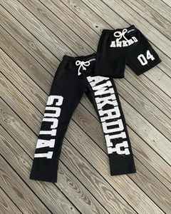 Venta al por mayor de pantalones cortos de algodón de peso pesado para los hombres de tamaño mediano de Color sólido logotipo personalizado de cintura media cordón pantalones cortos de gimnasio para los hombres - Product Image 4