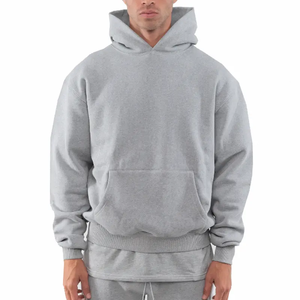 Ropa de hombre con logotipo personalizado impreso grueso peso pesado Sudadera con capucha de gran tamaño hombres 450-600 Gsm Terry Fabric Drop Shoulder Hoodies - Product Image 3