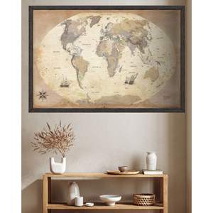 Mapa del Mundo Estilo Retro, Póster Decorativo para Pared - Product Image 4