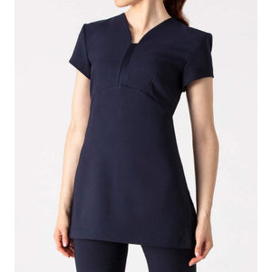 Uniforme de trabajo de seda de manga corta para mujer, traje con logotipo personalizado, masaje tailandés, salón de SPA, conjuntos de túnica de esteticista para hoteles, sesiones de belleza - Product Image 5