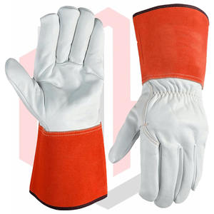 ถุงมือนิรภัยหนังวัวที่ทนทานพร้อมฝ่ามือและข้อมือเสริม - Product Image 4