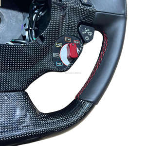 พวงมาลัยคาร์บอนไฟเบอร์คุณภาพสูงสำหรับ Ferrari 458 ปี 2013-2016 พร้อมวัสดุหนัง - Product Image 3