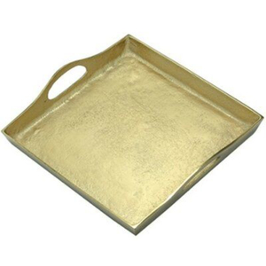 Hot Selling Brass Trays Customized Size & Shape Gold Finished <b>Tabletop</b> Food Serving Tray Uses in Hotels and Home Use - Product Image 5