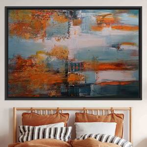 Autumn Landscape Printed Canvas: Modern Abstract Wall Art,BLACK <b>FRAMED</b> CANVAS - Product Image 1