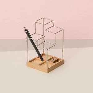 Portalápices de metal natural Escritorio de oficina y accesorios escolares Regalo para maestros - Product Image 4