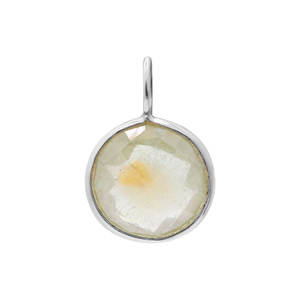 Forme ronde naturel vert améthyste pierre précieuse pendentif 18k or jaune bijoux faits à la main pour les femmes - Product Image 3