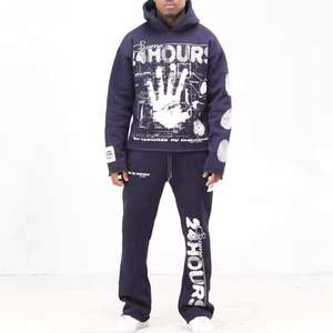 ชุดวอร์มผู้ชายแบบกำหนดเอง ประดับเพชรเต็มตัว ราคาถูก คุณภาพพรีเมียม สำหรับฤดูหนาว ระบายอากาศได้ดี สไตล์สตรีทแวร์ สำหรับทั้งชายและหญิง - Product Image 5