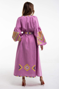 Vente chaude Conception Exclusive Porter Chance Ethno Chic Personnalisé Broderie À La Main Ukrainienne Longue Femmes Robe Boho Style Maxi Robe - Product Image 3