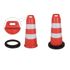 Barrera de advertencia reflectante de Control de Tráfico de plástico naranja, barriles de seguridad para construcción de carreteras - Product Image 1