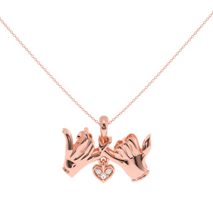 Ajretail Pinky Hứa 0.02 Carat Kim Cương Tự Nhiên Mặt Dây Chuyền-Hi Màu Sắc, VS-SI Rõ Ràng - Product Image 3