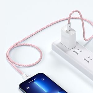 60W Fast <b>Charging</b> Type-<b>C</b> to a 2M CB-298CC Pink Aluminum Alloy & Pure Copper <b>USB</b> <b>Cable</b> 3A <b>Charging</b> for <b>USB</b> Devices & Printers - Product Image 3