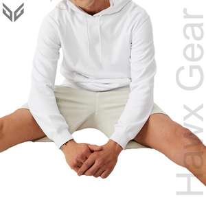 Sweats à capuche légers en coton/polyester doublés respirants pour hommes du fabricant pakistanais couleur unie col à capuche teint uni hiver - Product Image 4