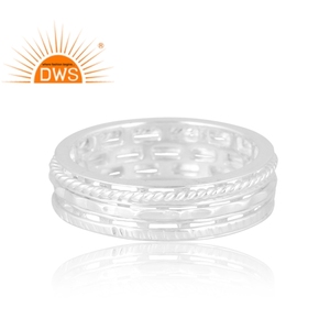 Diseño elegante Anillo de banda de plata esterlina 925 Joyería de diseño personalizado para mujeres Regalo para ella. - Product Image 3