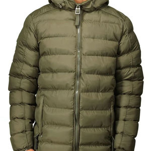 Indemand-Veste à Fermeture Éclair Matelassée avec Poignets Élastiques pour Homme, Capuche Ajustable Isolée, Vêtement d'Extérieur Léger, Veste Respirante - Product Image 1