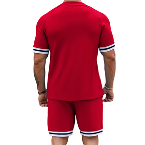 Chándal de verano personalizado OEM al por mayor ropa informal y cómoda media manga 100% algodón chándal de verano para hombres - Product Image 2