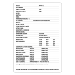 Cartello da cantiere 60 x 80 cm - Product Image 1