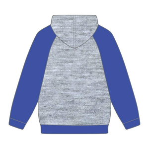 Founding Year 1922 Sigma Gamma Rho Custom Printed <b>Grey</b> Blue Raglan Sleeves Pullover Hoodie SGRho Sorority Apparel 100% Bamboo - Product Image 3