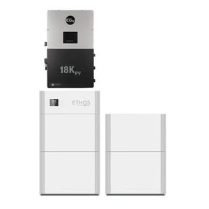 อินเวอร์เตอร์ไฮบริด ETHOS EG4 18kPV พร้อมระบบจัดการแบตเตอรี่อัจฉริยะ (Smart BMS) ระดับการป้องกัน IP65 กำลังไฟ 12 กิโลวัตต์ ความจุแบตเตอรี่ 20.4 กิโลวัตต์ชั่วโมง ระบบกักเก็บพลังงานสำหรับเครื่องใช้ไฟฟ้าภายในบ้าน รองรับระบบไฮบริดกริด - Product Image 2