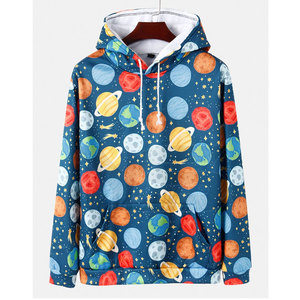 Logotipo personalizado Sublimación Sudadera con capucha de manga larga Color sólido Invierno Poliéster/Material de algodón - Product Image 1