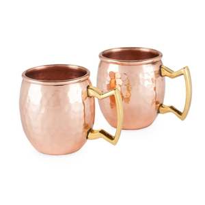 Tazas de cobre elegantes más vendidas, diseño martillado, Juego de vasos de lujo de 2, precio a granel de fábrica, beneficios para la salud para agua hirviendo - Product Image 3