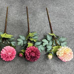 ดอกดาเลียหลากสีประดิษฐ์สำหรับตกแต่งภายในในเทศกาลวันขอบคุณพระเจ้า ต้นคริสต์มาสประดิษฐ์และพวงหรีดสำหรับเทศกาลคริสต์มาส รุ่น ZR1619 - Product Image 5