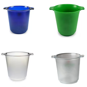 Cubeta de Hielo de Plástico de 3.5L, 5L y 8L en Rojo, Blanco, Negro y Azul para Uso Promocional en la Industria de Bebidas - Product Image 1