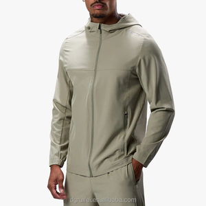 Custom Breathable Winter Hooded Jjogging Wear Vintage Polyester Plus Size Men's <b>Running</b> <b>Jacket</b> Windbreaker <b>Lightweight</b> Tracksuit - Product Image 2