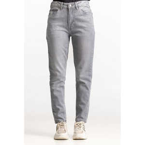 กางเกงยีนส์เอวสูงสีเทา รุ่น WM-JNS-SS24-006 ผ้าเดนิมพร้อมดีไซน์เรียบง่ายทันสมัย - Product Image 4