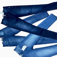 Jeans de Mezclilla Lavados con Efecto Desgastado, Corte Regular, con Detalle de Botones, Elásticos, Unisex, Tallas Grandes, para Todas las Temporadas, Casuales