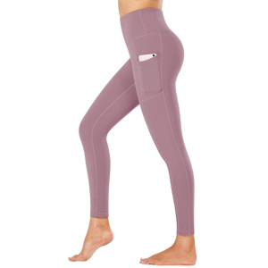Leggings de yoga de cintura alta XL al por mayor, de longitud completa, de spandex/poliéster, con efecto levantacola y control de abdomen, de secado rápido y transpirables. - Product Image 4