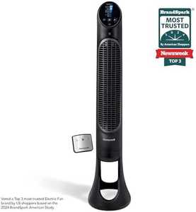 Ventilador de Techo Honeywell QuietSet con Luz LED, Negro HYF290B, USB, Aspas de Plástico, Diseño Silencioso, Control Mecánico, para Exteriores, Automóviles, Hoteles - Product Image 1