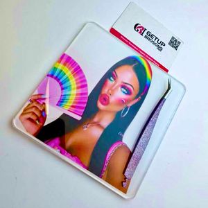 Herramienta de Belleza Magnética de Acrílico Sólido para Pestañas, Diseño Ecológico y Adorable, con Forma de Flor, Corazón y Mariposa, Personalizable - Product Image 4