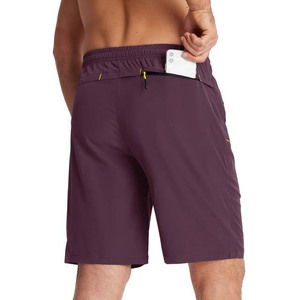 Vêtements pour hommes en polyester respirant à logo personnalisé avec ceinture élastique et entrejambe de 5 pouces Short en polyester personnalisé avec poches à vendre - Product Image 3