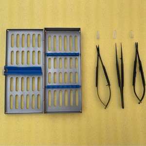 Portaagujas Castroviejo 3 Tc, Tijeras, Pinzas, Negro, 18 cm, Instrumentos Quirúrgicos Dentales, Microcirugía, Acero Inoxidable Duradero - Product Image 1