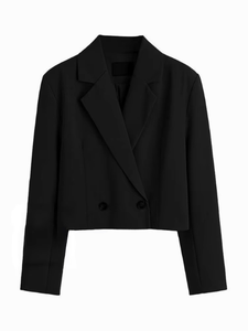 Blazers recortados para mujer nueva primavera estilo coreano Chic prendas de vestir Oficina señoras elegante temperamento diseñado Chic Popular Streetwear - Product Image 4