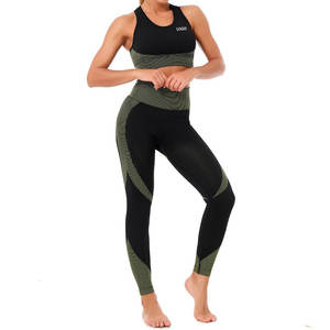 Conjunto de gimnasio de alta calidad para mujer, ropa deportiva de dos piezas, mallas de ejercicio, ropa de Fitness, trajes deportivos con estampado personalizado - Product Image 1
