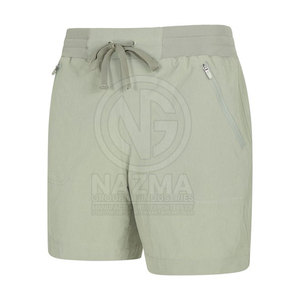 Wholesale High Waist <b>Drawstring</b> Casual Breathable Pakistan Made Women's Shorts Solid Color Customized Latest Style - Product Image 2