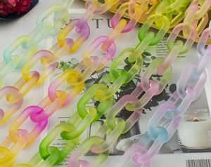 Cadena de resina acrílica, cadena de pared de resina de 20*30mm, fabricante de eslabones acrílicos para accesorios, enlace Diy - Product Image 4