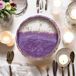 Bandeja de resina con acabado brillante Premium de proveedor indio, calidad duradera y duradera con diseño de superficie lisa para uso doméstico y hotelero - Product Image 3