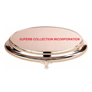 Soporte de pastel de Metal chapado en oro hecho a mano más vendido y de alta calidad para mesa de decoración de boda - Product Image 3