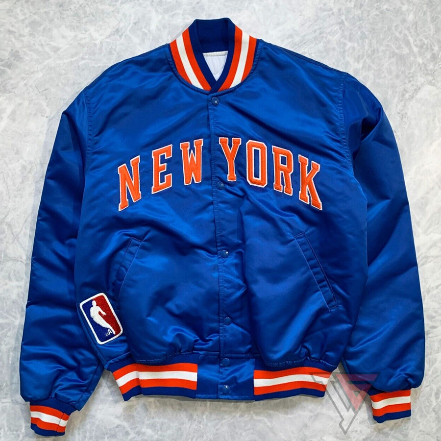 Veste de bombardier d'hiver pour hommes, personnalisé, de l'équipe de basket-ball de New York, de haute qualité, à la mode