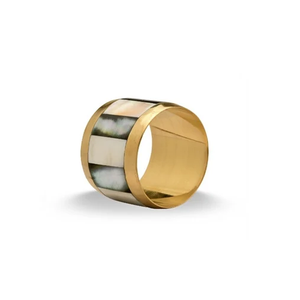 Boîte à mouchoirs en nacre faite à la main luxe os en vrac vente en gros anneau de serviette napperons de table à manger Top Designer - Product Image 1