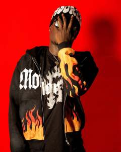 Ropa de calle Unisex 500gsm lavado ácido DTG impreso peso pesado cremallera Sudadera con capucha algodón personalizado peso pesado lavado chándal - Product Image 6