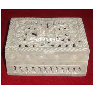 Caja de tallado de esteatita Natural de diseño antiguo, forma Rectangular, acabado fino, caja de almacenamiento de joyería pulida para decoración del hogar - Product Image 1