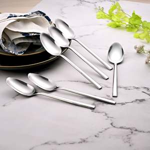 Sleekline Eco-Friendly Stainless Steel Spoons and Forks Set <b>Small</b> <b>Mirror</b> Polished Wooden Handle for Tea Food Party Measuring - Product Image 5
