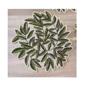 Nouveau set de table de fête de mariage en perles de verre vente en gros de sets de table ronds en perles de conception bohème pour table à manger - Product Image 6