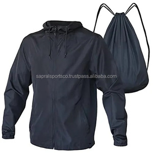 Chaqueta Cortavientos Reversible para Hombre con Capucha y Logotipo Frontal, Diseño Moderno, Logotipo Personalizado, Cuello Alto, Delgada, Resistente al Viento, Gran Venta - Product Image 2