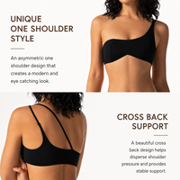 Ensemble de sport pour femme, soutien-gorge asymétrique et short taille haute à découpe triangulaire, tenue de yoga en nylon et élasthanne, vêtements de sport OEM ODM