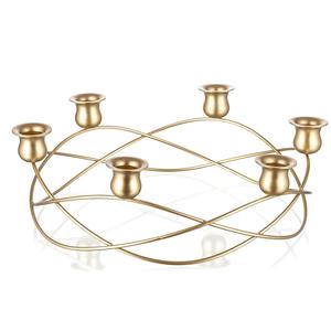 Bougeoir au design exquis Premium doré 3 têtes chandeliers support votif avec éclairage de haute qualité décor Arts vente chaude - Product Image 4
